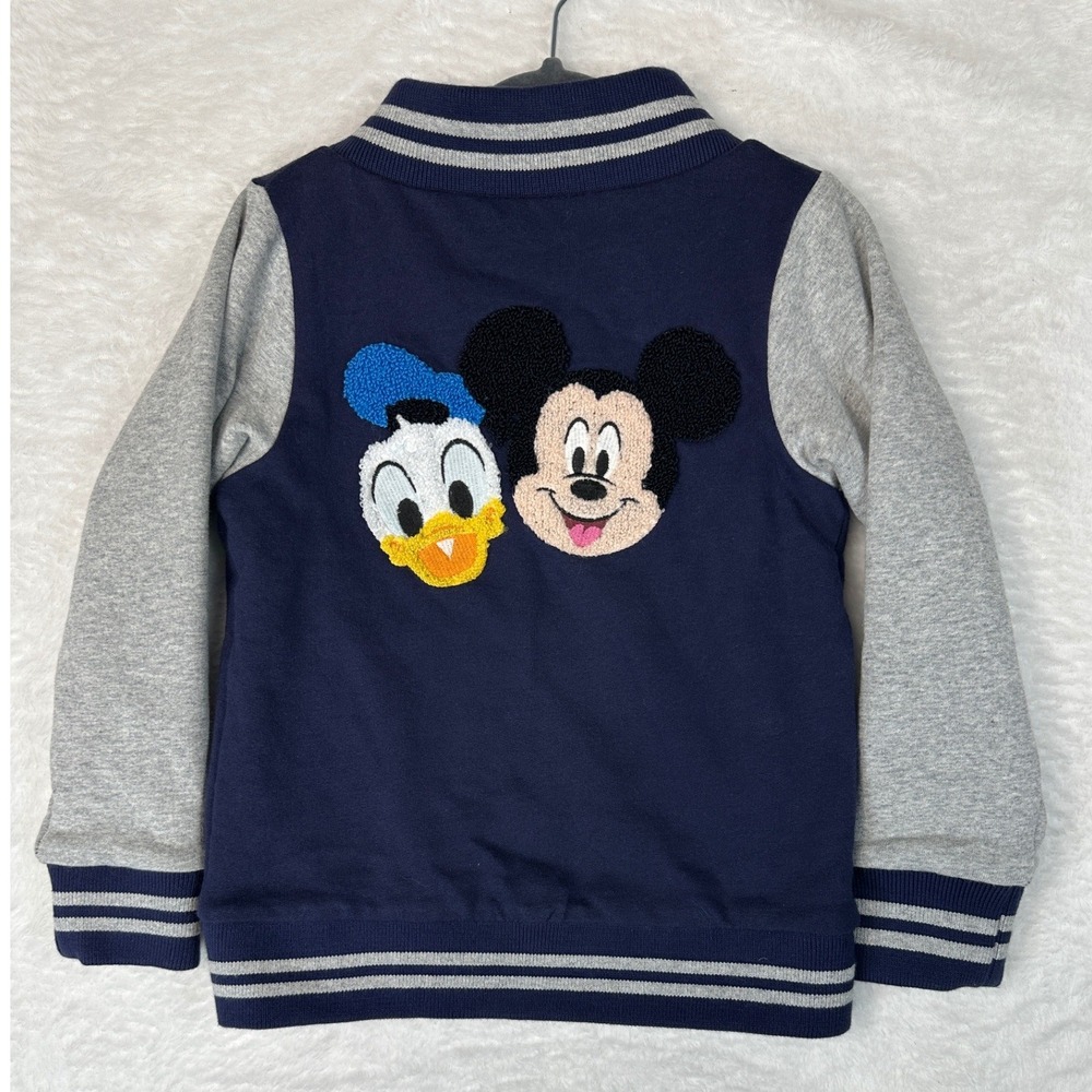 Monica + Andy Mickey Mouse Varsity Jacket Toddler 3T Navy Gray Disney
